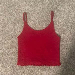 red crop top-hollister
